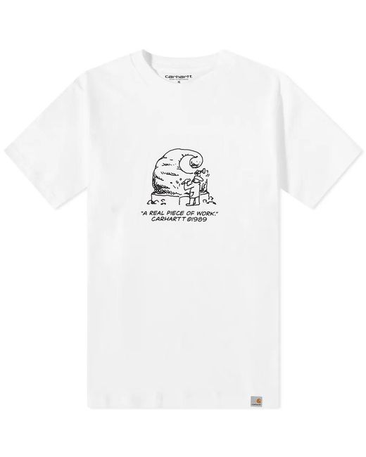 Carhartt WIP White Piece Of Work T-shirt for men