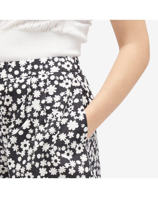 Marni Black Floral Shorts