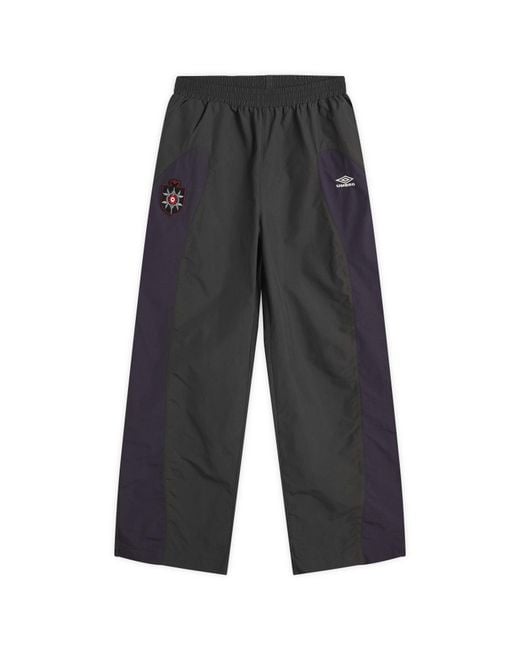 Umbro by Slam Jam Gray Rose Crest Track Pants for men
