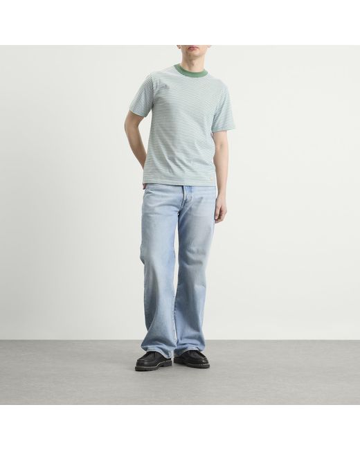 Armor Lux Blue Fine Stripe T-Shirt for men