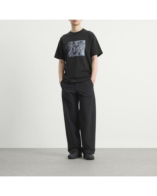 Arc'teryx Black Kragg Cotton Lithographica T-Shirt for men