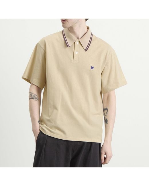 Needles Natural Pique Polo for men