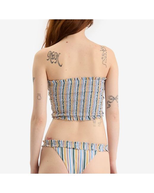 Faithfull The Brand Blue Tavira Bikini Bottom