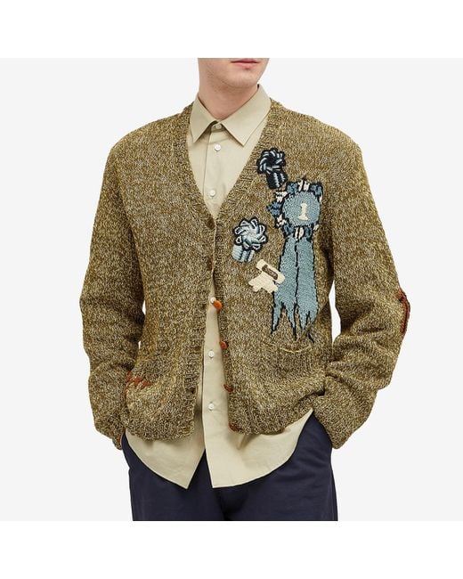 STORY mfg. Green Twinsun Cardigan for men