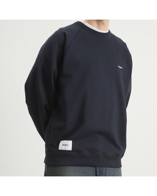 (w)taps Blue Sign Logo Sweatshirt for men