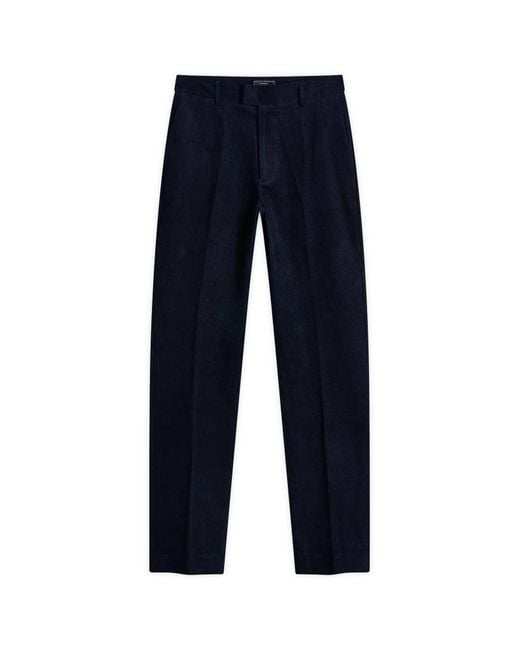 Percival Blue Tailored Corduroy Trousers for men