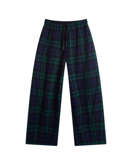 Needles Blue Hdp Tartan Plaid Trousers