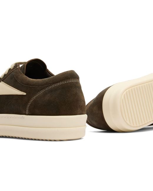 Rick Owens Brown Suede Vintage Sneaks for men