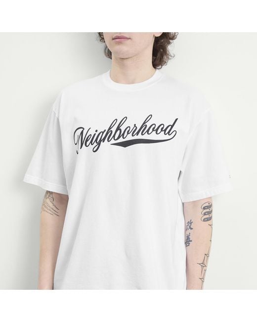 Neighborhood White Ss-2 Baseball Logo T-Shirt for men