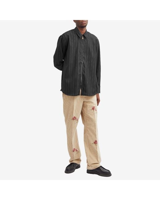 Soulland Black Derry Zip Shirt Jacket for men