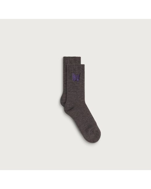 Needles Brown Wool Socks