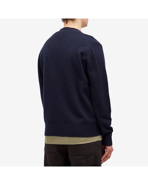 Norse Projects Blue Standard Lambswool Knit Cardigan for men