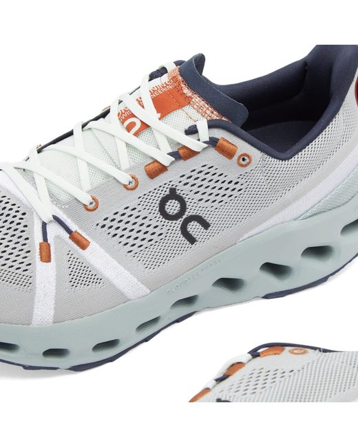 On Shoes White Cloudsurfer Trail Sneakers for men