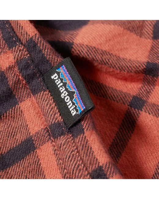 Patagonia Red Organic Cotton Fjord Flannel Shirt for men
