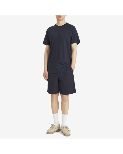 Norse Projects Blue Minimalist Cotton Crepe Logo T-Shirt for men