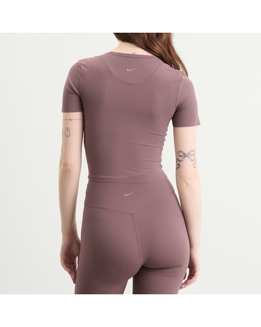 Nike Purple Zenvy Dri-Fit Short Sleeve T-Shirt