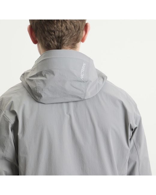 Arc'teryx Gray Gamma Lightweight Hooded Jacket for men