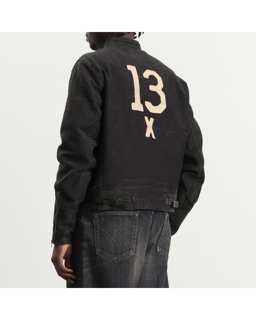 RRL Black Moto Jacket for men