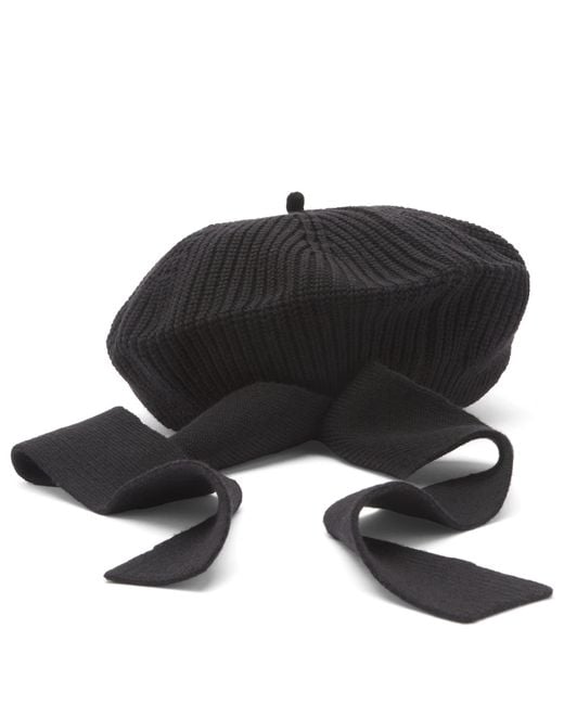 Stel Black Knit Beret
