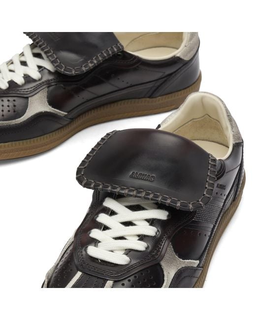 Alohas Black Tb 490 Vintage Effect Leather Sneakers