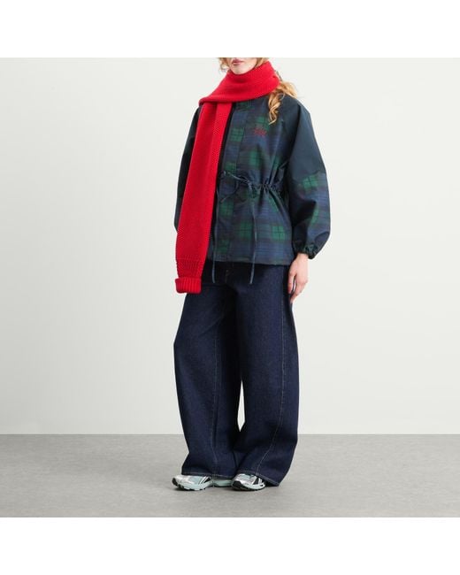 Damson Madder Blue Liu Check Raincoat