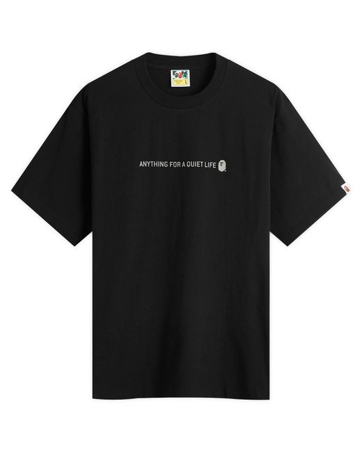 A Bathing Ape Black Reflector Industrial Logo Tee for men