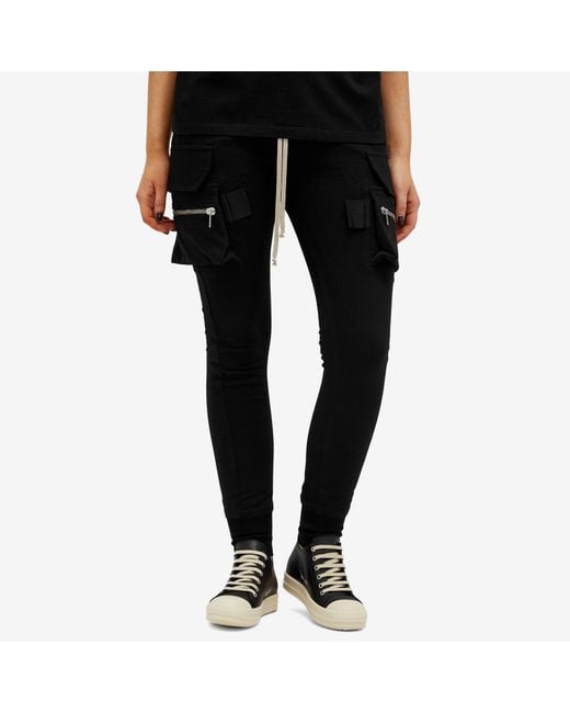 Rick Owens Black Mastodon Cargo Pants