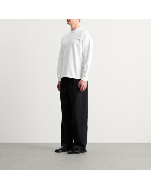 MKI Miyuki-Zoku White Uniform Long Sleeve T-Shirt for men