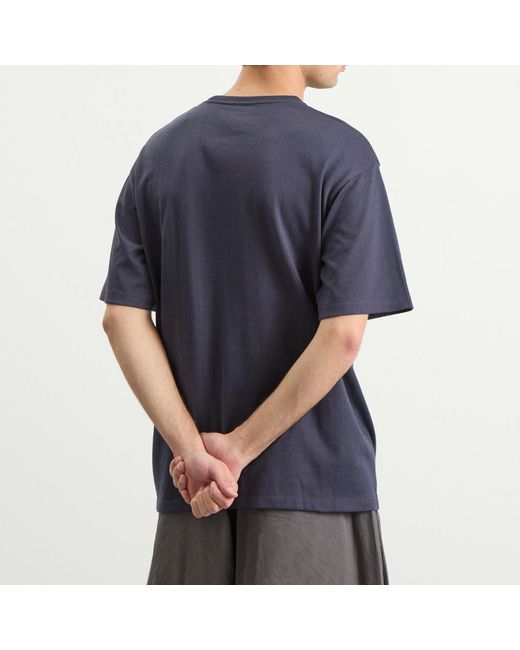 Nanamica Blue Loopwheel Coolmax Jersey T-Shirt for men