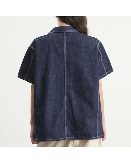 Beams Boy Blue Denim Short Sleeve Top