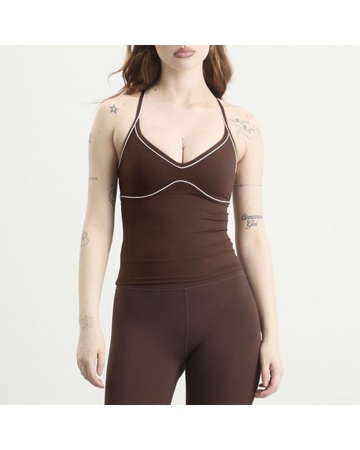 Tala Brown Dayflex Contrast Sweetheart Vest