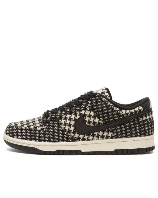 Nike Black X Harris Tweed Dunk Low Sneaker