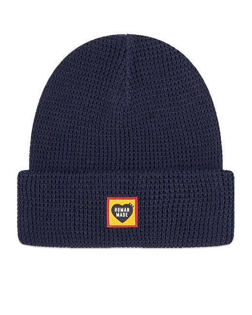 Human Made Blue Waffle Beanie Hat for men