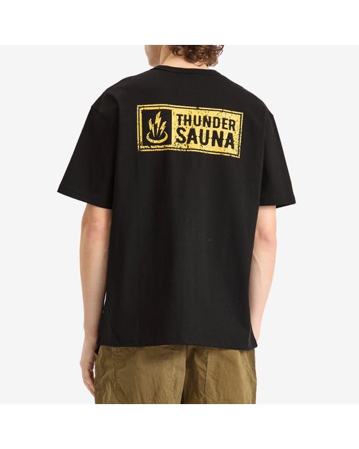 FRIZMWORKS Black Thunder Sauna Signboard T-Shirt for men