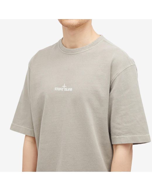 Stone Island Gray Closed Loop Tinto Terra T-Shirt for men