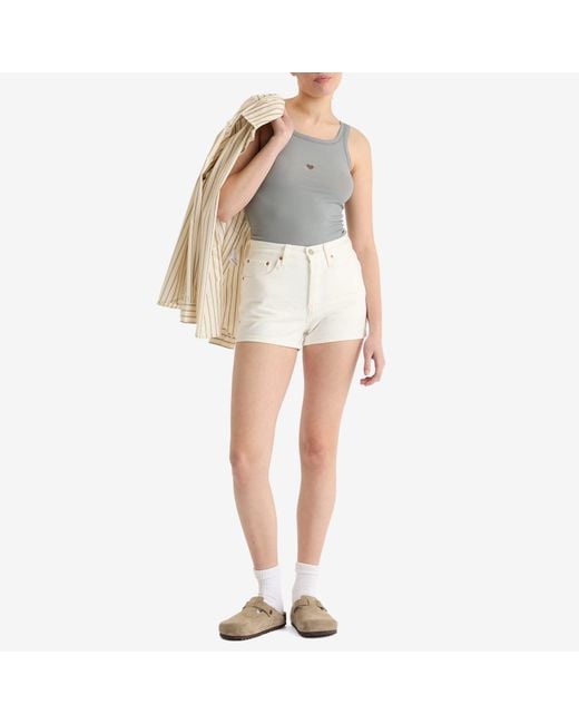Levi's White Levis 501 Original Shorts