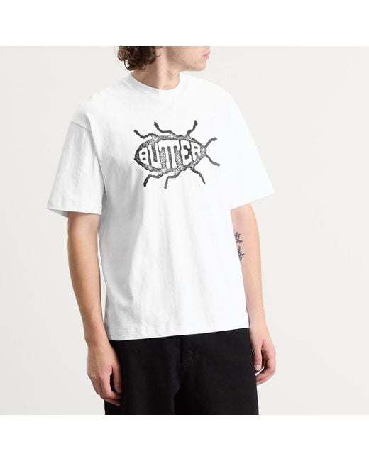 Butter Goods White Roach T-Shirt for men