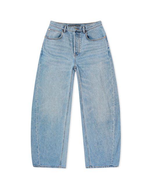 Alexander Wang Blue Oversized Rounded Low Rise Jean