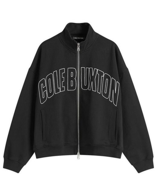Cole Buxton Black Varsity Track Jacket for men