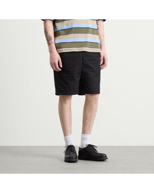 AMI Black Elasticated Waist Shorts for men