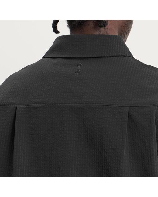 About Blank Black Textured Shirt for men