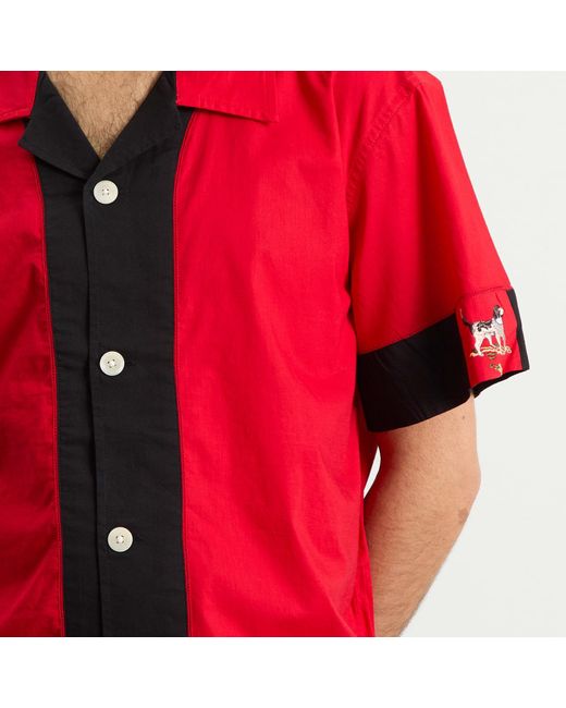 Bode Red Pointer Short Sleeve Shirt for men