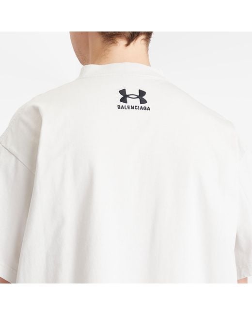 Balenciaga White Under Armour Oversized T-Shirt for men
