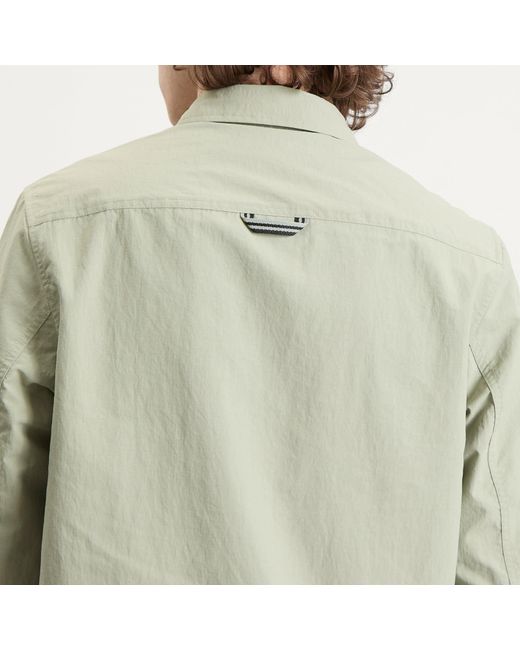 Fred Perry Green Ripstop Pocket Overshirt for men