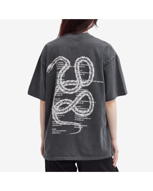 Anine Bing Gray Kent Snake T-Shirt