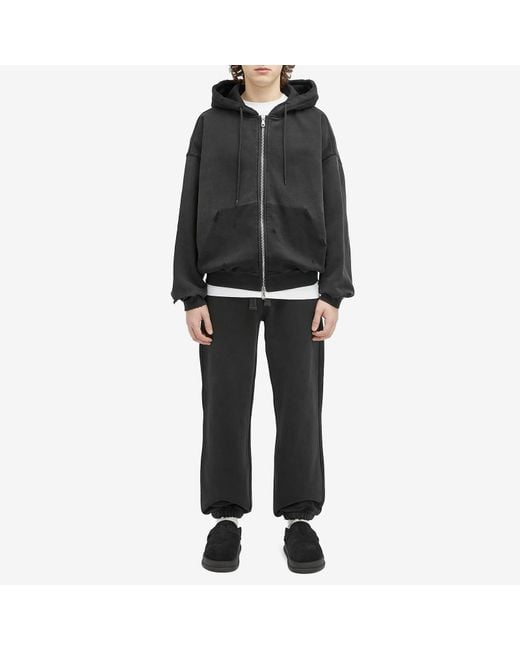Cole Buxton Black Distressed Sweat Pants for men