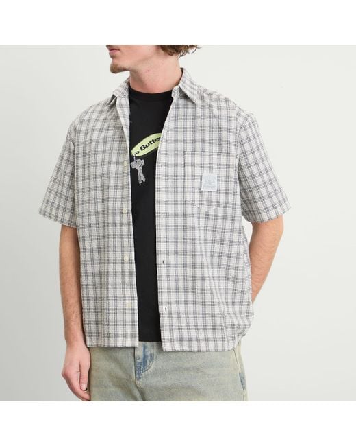 Butter Goods Gray Equipment Short Sleeve Shirt for men