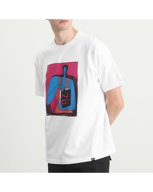by Parra White No Books T-Shirt for men
