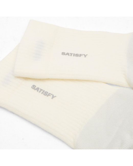 Satisfy White Merino Nylon Tube Socks for men