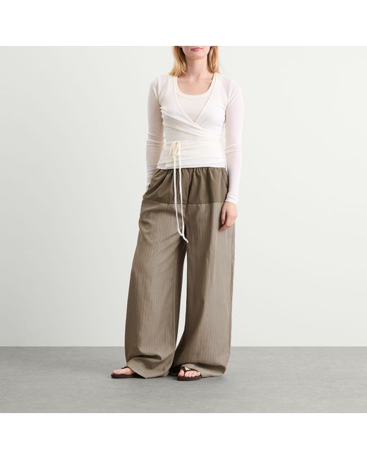St. Agni Gray Relaxed Splice Pants